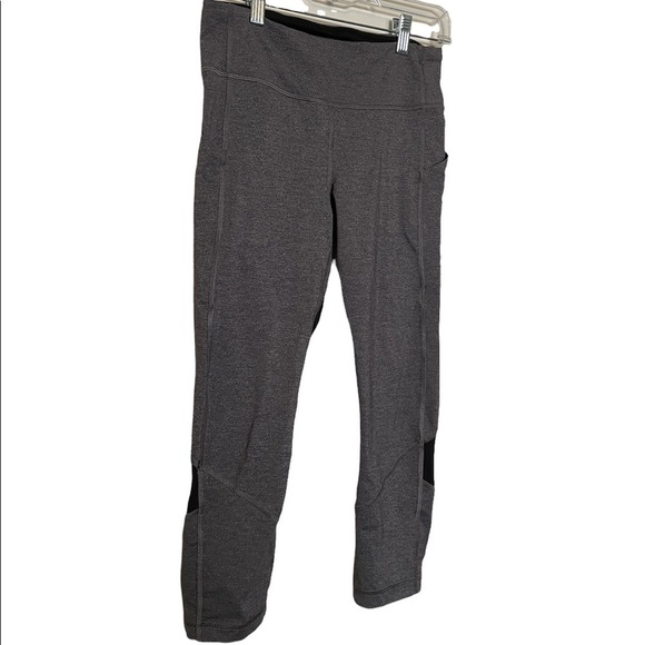Lululemon Grey Pace Rival Crop Size 6 - Picture 2 of 9
